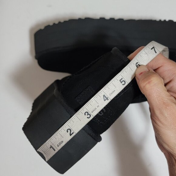 NEW UGG Classic Mini Platform Boots Womens 9 Suede Cozy Fur Whimsygoth Winter - Picture 9 of 10